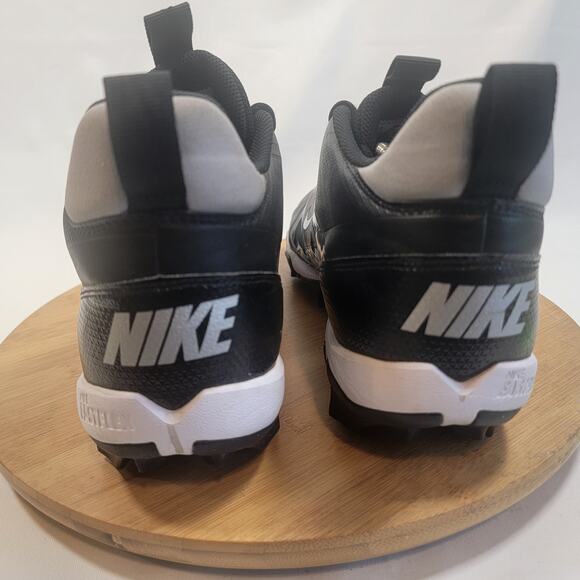 Nike Alpha Fast Flex Baseball Sneakers Shoes Men 13 Black White - Picture 4 of 14